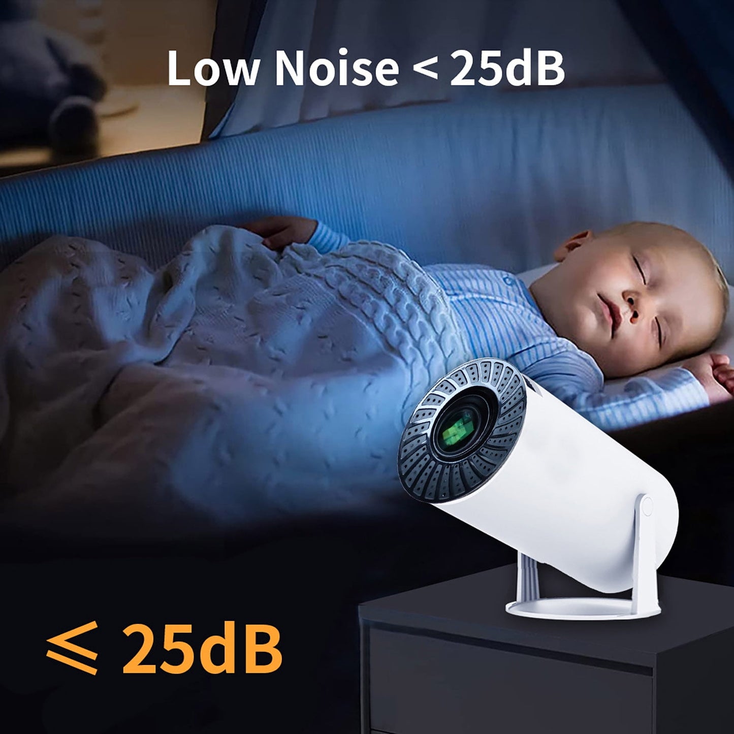 Mini HY300 Projector - Android 12, 2GB RAM, 16GB ROM, WiFi 6, 4K Max, Bluetooth Video Projector