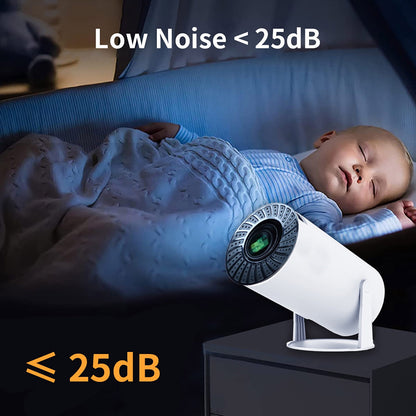 Mini HY300 Projector - Android 12, 2GB RAM, 16GB ROM, WiFi 6, 4K Max, Bluetooth Video Projector